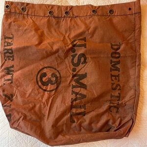Vintage U.S. Mail Canvas Bag – 23” x 23” – Rustic Americana Decor